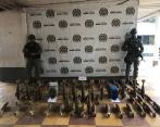 Este es parte del armamento incautado en el Bajo Cauca. FOTO FISCALÍA GENERAL DE LA NACIÓN