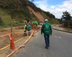 En el kilómetro 4+700 de la vía La Ceja - Abejorral hay obras para estabilizar un punto crítico. FOTO Cortesía de la Alcaldía de La Ceja