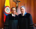 El nuevo presidente de la Corte Suprema, Álvaro García, junto a Jorge Luis Quiroz. FOTO: COLPRENSA