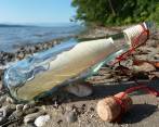 Un hombre que recogía leña en Alaska encontró una botella con un mensaje escrito a mano deseando “feliz navegación” al que lo hallara, más de 50 años después de que el frasco fue arrojado al mar por un marinero ruso. Foto: Pública
