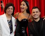 Los dos finalista junto a la presentadora Valerie Domínguez, FOTO CARACOL TV