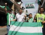 Jaime Martínez (Tienda Rincón Pueblorriqueño); Harrison Pulgarín, Duván Ospina y Haner Granados. Alegría verde. FOTO jaime pérez