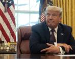 Donald Trump hizo el anuncio desde la Casa de Nariño. FOTO AFP