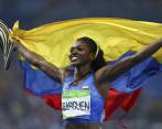 La antioqueña Cateirne Ibargüen fue nominada por cuarta ocasión como la mejor atleta del año de la Federación Internacional de Atletismo. FOTO REUTERS