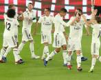 Luka Modric, Marcos Llorente, Sergio Ramos y Yahia Nader, anotaron los goles del Real Madrid. FOTO REUTERS