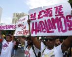 Organizaciones sociales reclaman al Gobierno un mayor compromiso con la implementación del acuerdo de paz durante el Paro Nacional. Imagen de referencia. FOTO EFE