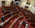 Varios congresistas apoyaron en la legislatura pasada las sesiones semipresenciales, en las que algunos están en el Capitolio y otros trabajan a través de internet. FOTO Colprensa