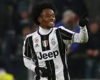 Juan Guillermo Cuadrado anotó el gol que le dio el triunfo a Juventus contra el Inter de Milán. FOTO AFP
