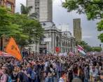 En la manifestación del jueves pasado más de 1.000 estudiantes se movilizaron por el Centro. FOTO SANTIAGO MESA