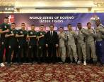 El equipo colombiano (derecha) busca hoy buen resultado ante Uzbekistán en la Serie Mundial de Boxeo. FOTO CORTESÍA www.worldseriesboxing.com
