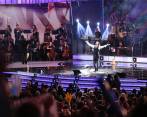 El Monstruo de la Quinta es considerado el más exigente de Latinoamérica. En la imagen, juzgando a Marco Antonio Solís. FOTO cortesía festival viña del mar