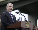 El presidente de la República Iván Duque en la presentación de la nueva cúpula de las Fuerzas Militares. FOTO colprensa