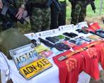 Material incautado en la operación contra “Japonés Pequeño”. FOTO CORTESÍA POLICÍA
