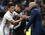 Zidane reveló que James no estuvo en la última convocatoria porque el mismo jugador se lo pidió. FOTO EFE