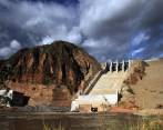 La central hidroeléctrica El Quimbo embalsa el río Magdalena en el sur del Huila. FOTO Colprensa