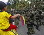 Así fue la marcha del 20 de julio, día de la independencia de Colombia por la carrera 70 en Medellín en 2019. Manuel Saldarriaga Quintero