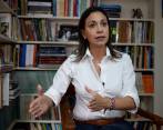 Machado anunció que su partido político no participará de los comicios convocados por el chavismo, a diferencia de otras formaciones de la oposición. FOTO AFP