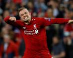 Xherdan Shaqiri celebrando la clasificación del Liverpool a la final de la Champions League. FOTO: REUTERS