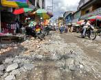 En el centro de Quibdó el impacto de las obras ha sido mayor. Desde EPM advierten que el sacrificio vale la pena. FOTO henry agudelo
