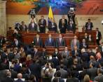 Pasadas las 4 de la tarde del sábado, el presidente Duque llegó al Congreso para instalar el nuevo periodo legislativo. FOTO Colprensa