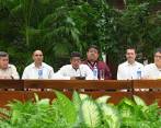 El Gobierno y el Eln retomaron, ayer, en Cuba las negociaciones que buscan llegar a un cese el fuego bilateral. FOTO: Cortesía Oficina del Alto Comisionado para la Paz.
