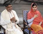 Ganadores del Premio Nobel de Paz: Malala Yousafzai y Kailash Satyarthi. FOTO AFP