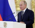 El presidente ruso, Vladímir Putin, ha sido propuesto para el Premio Nobel de la Paz de 2021, galardón al que también aspira el mandatario estadounidense, Donald Trump, anunció hoy el escritor Serguéi Komkov. Foto: AFP