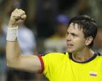 El antioqueño Alejando González desempató la serie ante Brasil el fin de semana en Barranquilla. FOTO EFE
