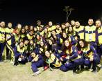 Deportistas, entrenadores y dirigentes unidos con un solo objetivo. Al final, la satisfacción colombiana de haber superado todas las expectativas en los Olímpicos de al Juventud FOTO cortesía COC