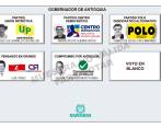 Así será el tarjetón para elegir al próximo Gobernador de Antioquia. IMAGEN CORTESÍA REGISTRADURÍA.