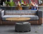 Linon es el modelo de silla de Konkretus, también tienen una mesa que le hace juego FOTO julio césar herrera echeverri