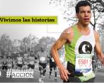 José Fernando Loaiza en la Maratón de París.