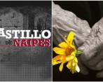 Identidad gráfica de Un castillo de naipes e ilustración de Así es como la Fuerza Pública quiere contar la memoria del conflicto, los trabajos finalistas en el Premio Nacional de Periodismo Digital.