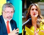 Tarsicio Mora, vicepresidente de Fecode, y Yaneth Giha, ministra de Educación. FOTO colprensa 