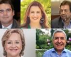Arriba: Jaime Cuartas, concejal de la Alianza Verde; Beatriz Rave, precandidata de Compromiso Ciudadano; Jesús Aníbal Echeverri, concejal del Partido de la U. Abajo: Aura Marleny Arcila, concejal del Partido Liberal; y Fabio Humberto Rivera, concejal del Partido Liberal.