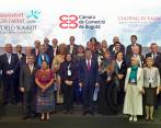 Un grupo de 30 líderes internacionales que han obtenido el Premio Nobel de Paz están en Bogotá discutiendo temas de reconciliación y convivencia. FOTO cortesía cámara de comercio de bogotá