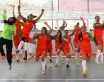 El título de fútbol de salón se le escapó a Medellín. Perdió la final con Envigado que celebra. FOTO cortesía Indeportes 