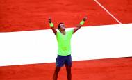 Rafael Nadal ha ganado 93 partidos y solo ha perdido dos jugando en Roland Garros. Foto: AFP
