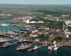 Fotografía aérea de archivo que muestra la base naval rusa en Severomorsk. FOTO: AFP