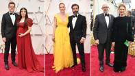 Parejas de Hollywood. America Ferrara y Ryan Piers Williams, el actor Oscar Isaac y su esposa Elvira Lind y el nominado por primera vez al Oscar Jonathan Pryce y su esposa Kate Fahy. FOTOS AFP