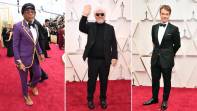 Estilos masculinos: el director Spike Lee y un traje homenaje al fallecido Kobe Bryant, el director Pedro Almodovar y el actor de Game of Thrones, Alfie Allen. FOTOS AFP
