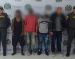 Los capturados hacían parte de la banda conocida como ‘Los Mayas’ . FOTO CORTESÍA POLICÍA ANTIOQUIA