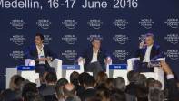 El Foro Económico Mundial, capítulo América Latina, se desarrolla entre el 16 y el 17 de junio en el hotel Intercontinental de Medellín. FOTO MANUEL SALDARRIAGA