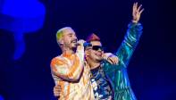 Al escenario también subieron Prince Royce y Jowell (del dúo Jowell y Randy) con los que Balvin grabó su primer éxito internacional Sin Compromiso. El antioqueño expresó su admiración por la música de este dúo. FOTO CARLOS VELÁSQUEZ