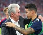 James aprovechó el encuentro para reencontrarse con el técnico Jupp Heynckes. FOTO: CORTESÍA BAYERN.