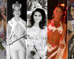 Las Miss Universo Paulina Vega y Luz Marina Zuluaga. Las virreinas Paola Turbay, Paula Andrea Betancourt, Carolina Gómez y Taliana Vargas. FOTO ARCHIVO