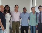 Urrutia, Henry Arcila, Figueroa, Ana Camacho, William Peña (nuevo Comité). Acompaña Oswaldo Pinilla. FOTO Coldeportes
