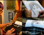 El arte de dibujar rostros con una máquina de escribir