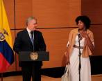 Duque informó el pasado 30 de diciembre que Torres será la primera ministra de esa cartera, y le puso la tarea de convertir este sector en motor de desarrollo del país. FOTO Cortesía Presidencia