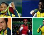 En la imagen los medallistas de plata y bronce de estos olímpicos de Río 2016. FOTOS AFP, Reuters, AP